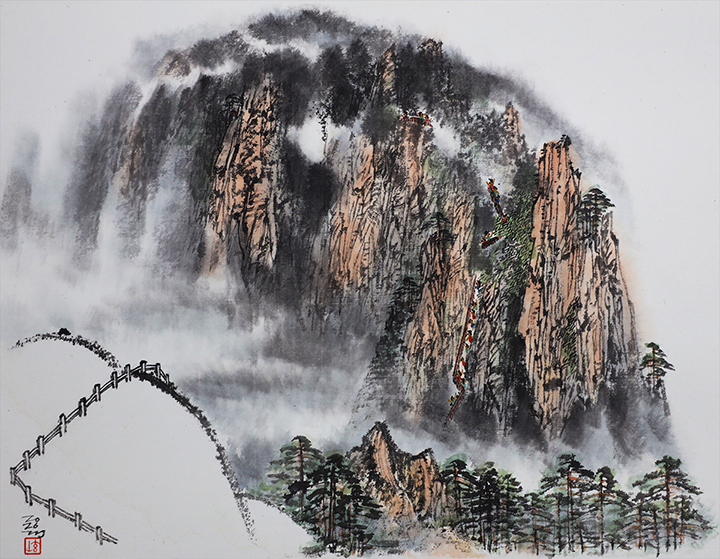 황산 일주일 걸었다…목원대 정황래 교수 ‘황산 사생일기전’