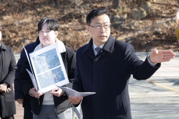 민경배 대전시의회 예산결산특별위원회 위원장, 유등천 재해예방 정비공사 현장 방문