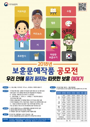 충북북부보훈지청, 2018년도 보훈문예작품 공모전 실시