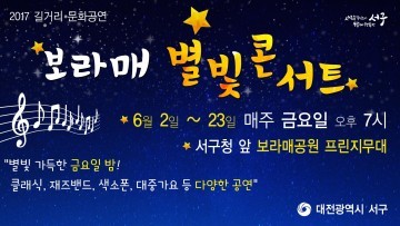 대전 서구, 보라매 별빛 콘서트 개최