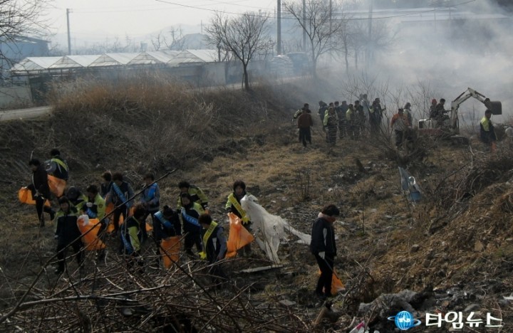 남산면 의용소방대원, 봄맞이 환경정비 실시