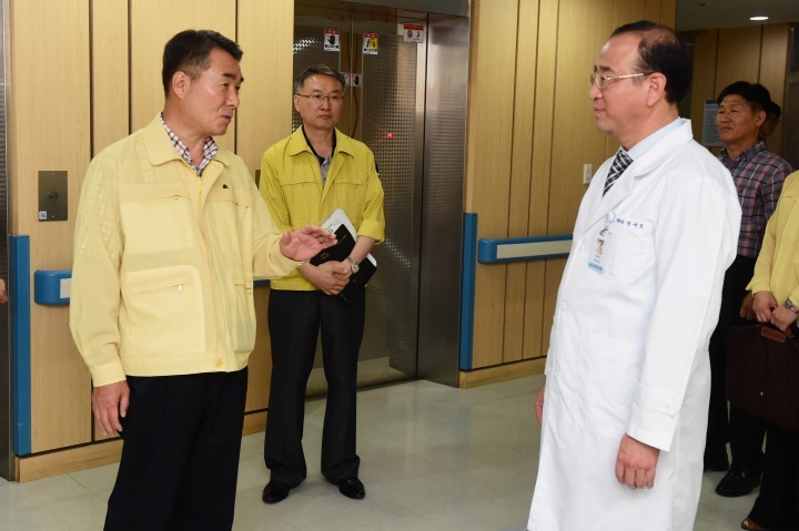  메르스 현장 점검 이창희 진주시장, 경상대학교병원 방문