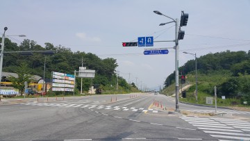 충주시, 중앙탑면 갈동사거리 좌회전 차로 개선 교통체증 해소