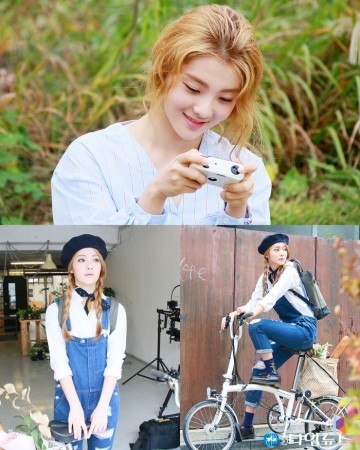 위키미키 루시, 청순vs발랄 반전 매력의 첫 단독 광고 비하인드 