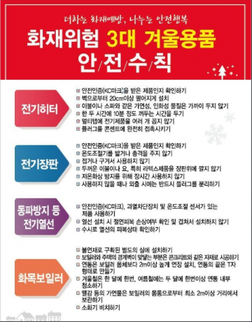 여수소방서, 겨울철 난방용품 주의당부