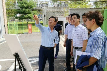 허태정 유성구청장, 도안크린넷 시설 점검
