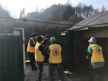 봉성면 적십자봉사회 사랑의 연탄 전달