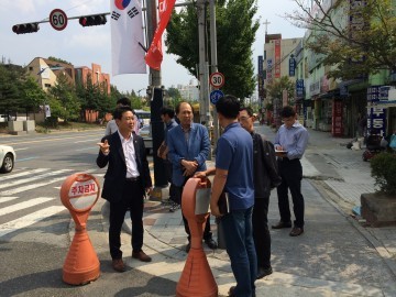 대전시의회 박병철 의원, 대덕구 읍내동 현대아파트 앞 6차선 도로 현장점검