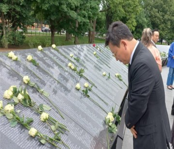 김형동 의원, 미국 워싱턴 D.C.  ‘한국전 전사자 추모의 벽’ 준공식 겸 헌정식 참석