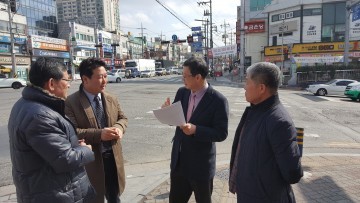대전시의회 박병철 의원, 신탄진 네거리 앞 6차선 도로 현장점검