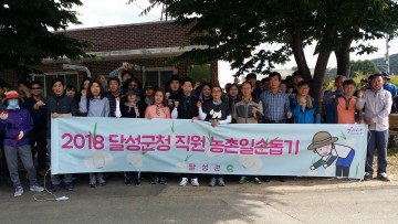 달성군청 직원, 농촌 일손돕기‘구슬땀’