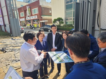정명국 대전시의회 의원, 용전근린공원 조성 공사 현장 점검