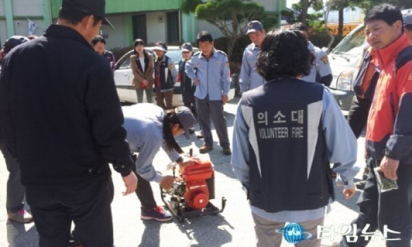 순천소방서, 마산면 의용소방대원 정기교육 훈련 실시