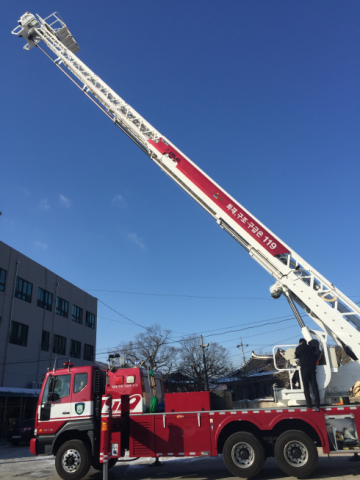 보성소방서 벌교119안전센터 고가사다리차 인명구조 훈련