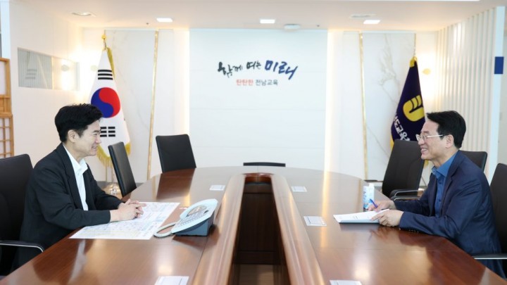 강진원 강진군수, 전남교육감 면담 현안사업 건의 