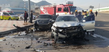 장성소방서 119구조대, 차대차 교통사고 5명 구조