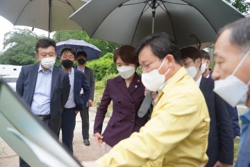  김형동 의원,   한정애 환경부 장관과 수자원·댐 활용 위해 현장시찰 