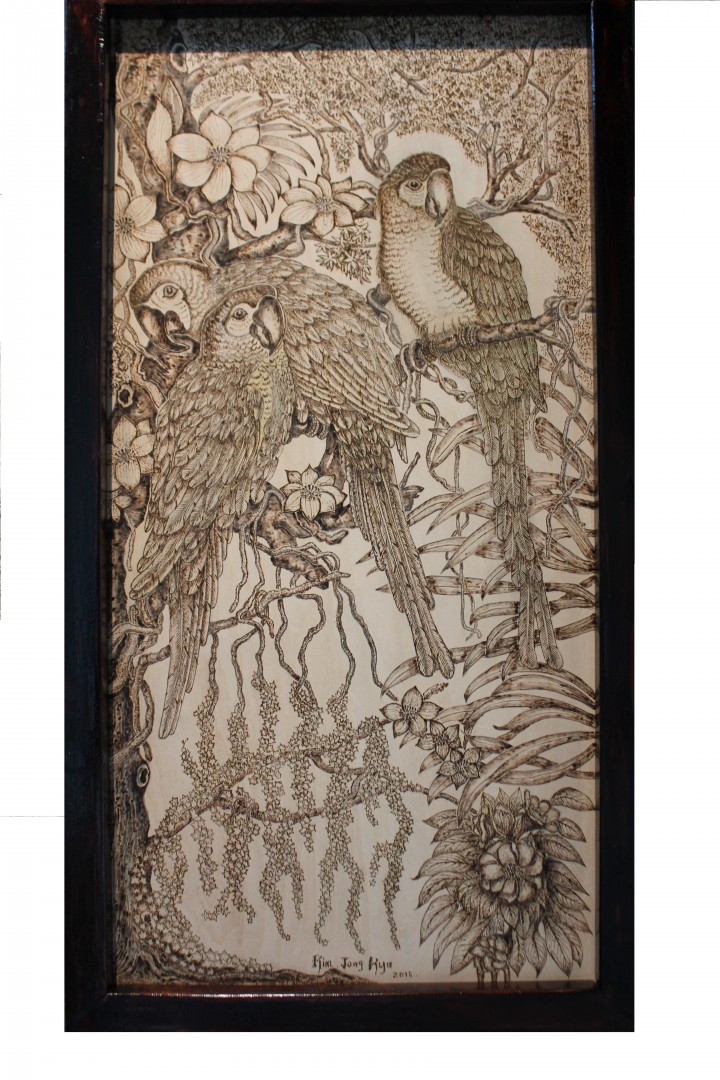 ‘파라그라피(Pyrography, 인두화) 회화전’열려