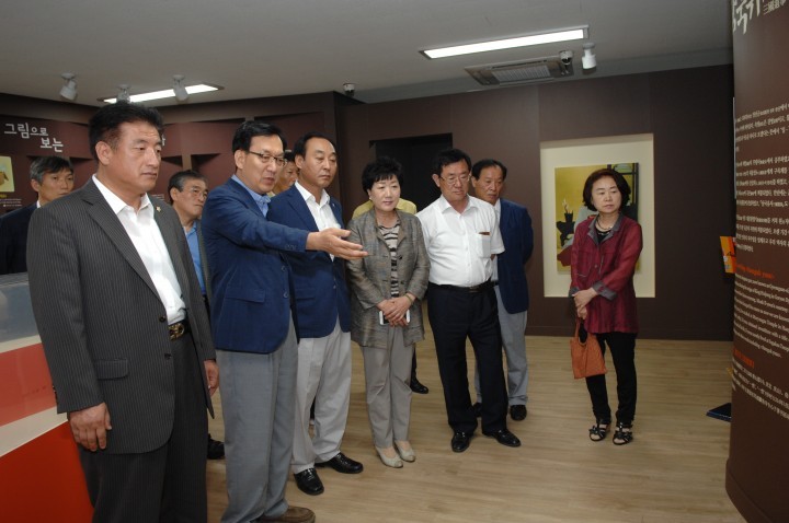 군위군의회 삼국유사 목판사업 추진현장 점검