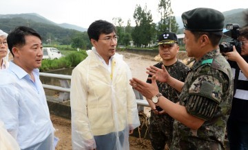 안희정 지사, 호우 피해 복구지역 점검