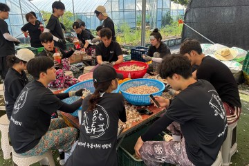 목원대 총동아리연합회, 전북 완주서 농촌 봉사활동 펼쳐