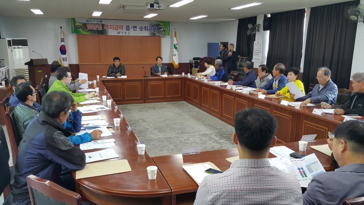 맞춤형 복지급여 시행전 조기정착 민간 대상 읍면순회교육실시