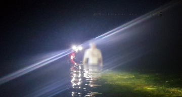 야간 해루질 고립자 구조