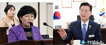 김옥향 중구의회 의원 “정치적 표현 자제하라”…김제선 중구청장 “정당한 격려였다”