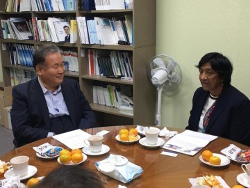이상민 의원, 전 유엔 인권위원장 만나 사형제 폐지 공조