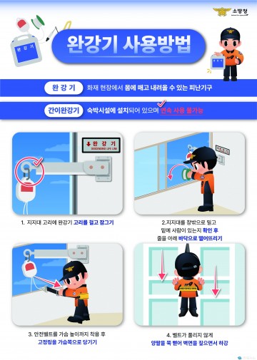 진천소방서, ‘완강기’ 사용법 홍보 강화