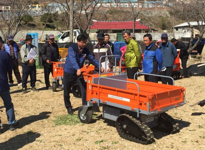 여수시 농작업 환경개선 편이장비 시연회 호응
