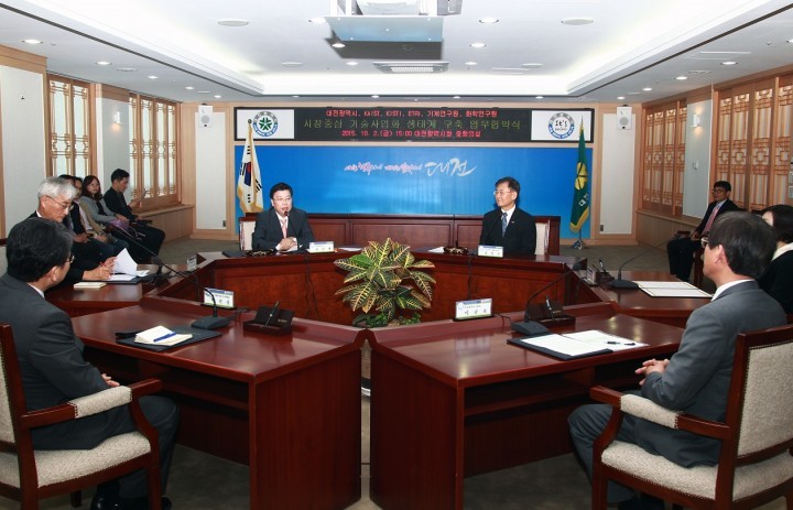 대전시, 전국 지자체 최초로 정부출연연과 시장중심 기술사업화 생태계 구축 협약 체결