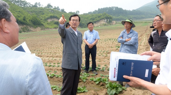 이홍기 거창군수 고제면 고랭지 채소 한해에 발 따른 대응