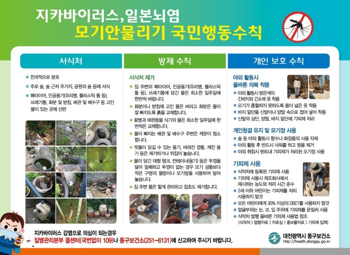대전 동구, 지카바이러스 대응 비상근무 나서