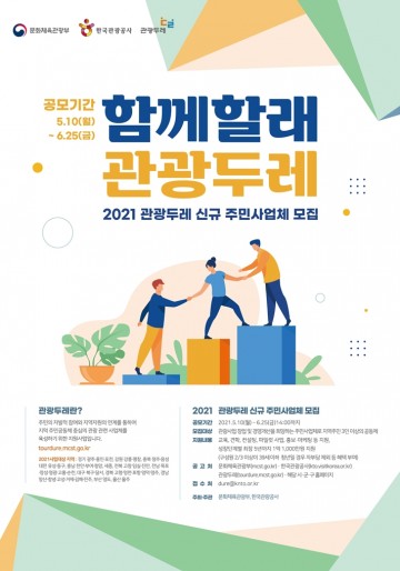 2021 관광두레사업 신규 선정됨에 따라 신규 사업체 모집