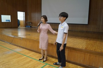  보은중학교 방송인 이소연 씨가 강사로 초빙 통일교육 개최