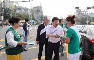 권선택 대전시장, 홍도육교 지하차도 공사 거리 홍보